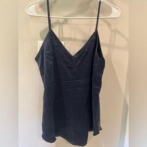 Chaser Navy Deep V-Neck Spaghetti Strap Women's Tank Top Camisole NWT Medium